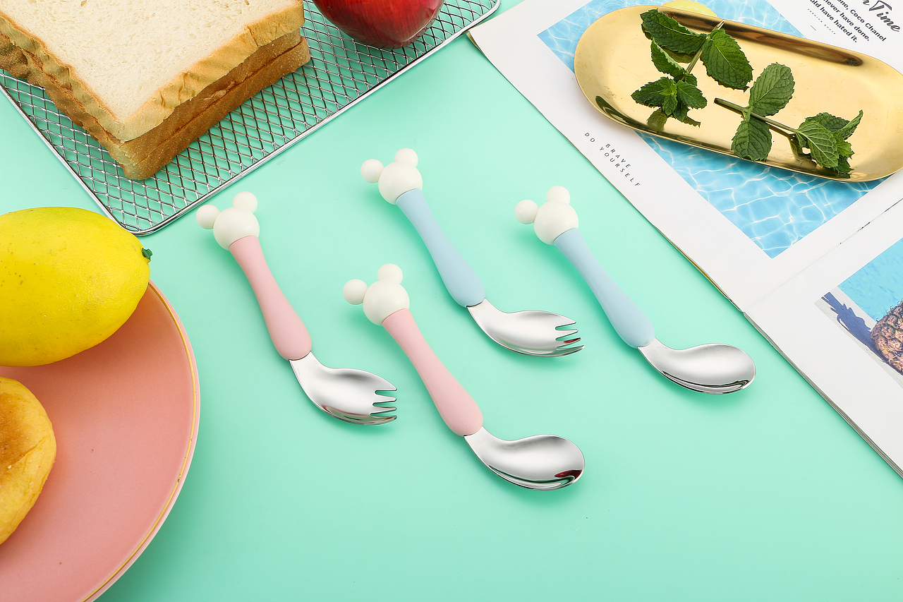 儿童不锈钢餐具拍摄 产品拍摄
