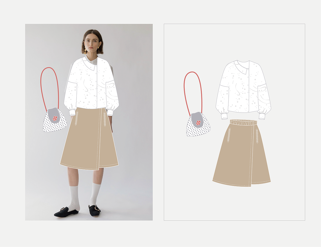 简约文字女装设计款式图（图ZMTI5ODcwNjM2） - 休闲/流行服饰 - 站酷设计师Iriscn原创素材 - 站酷ZCOOL