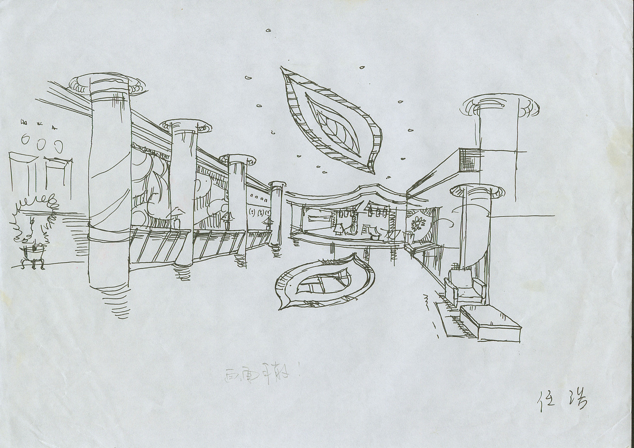 大学时期的室内手绘速写