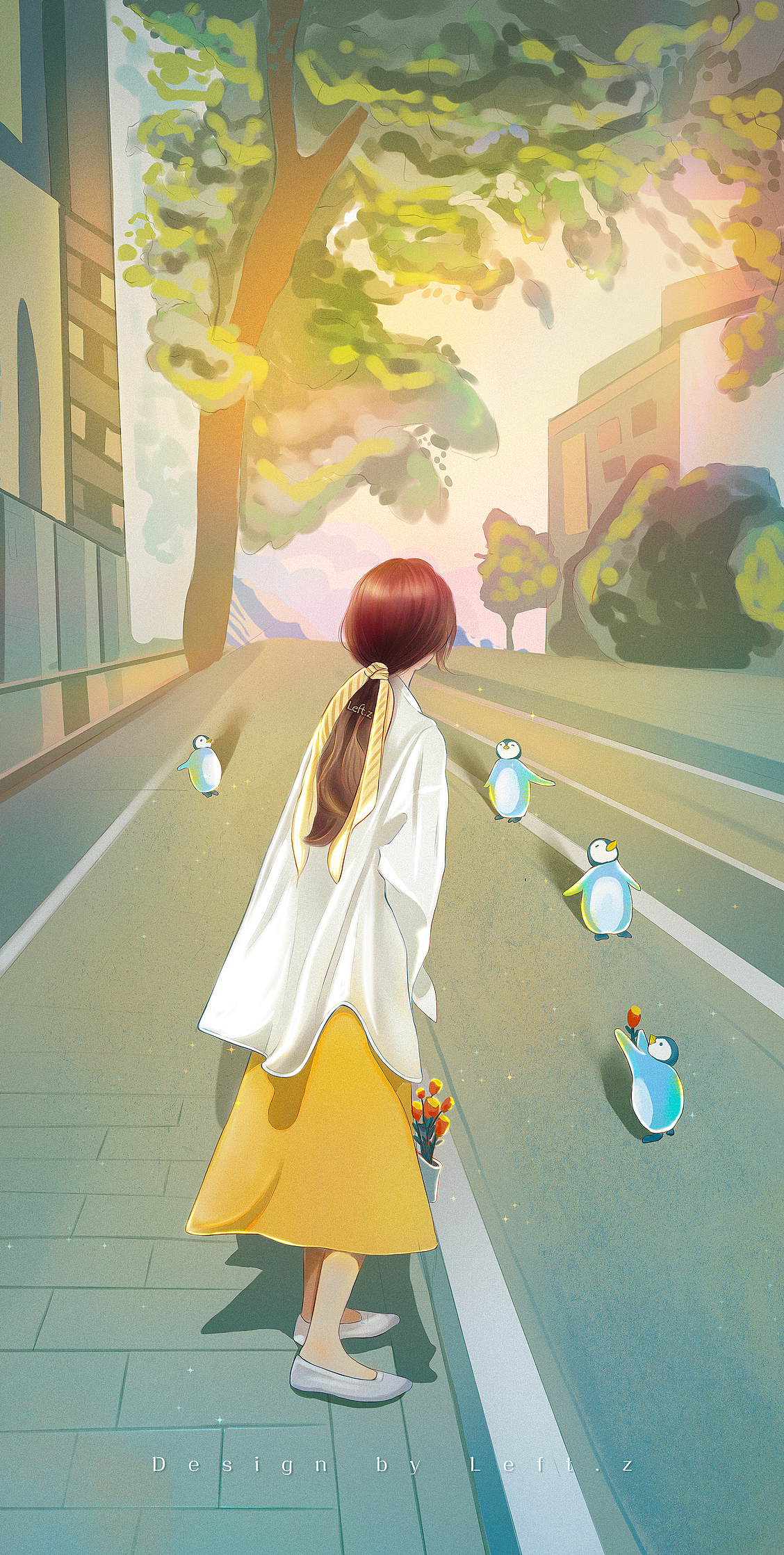 我从不怀念过去/但永远期待未来!
有个小孩子在路上踩影子<br>我觉得好幼稚呀<br>所以我绕开了<br>我怕他踩到我的影子