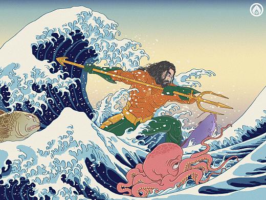 海王 X 神奈川冲浪里
