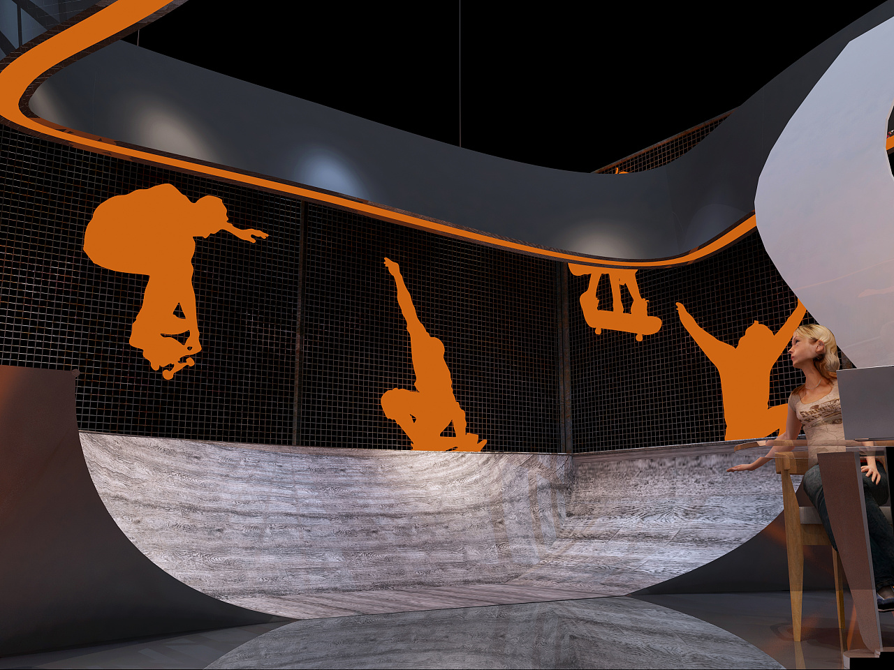 2016毕设滑板展台设计