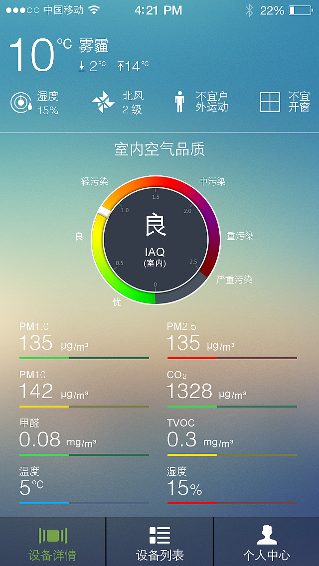 空气检测app（图ZNDI3OTEyNjQ=） - APP界面 - 站酷设计师梦随万里原创素材 - 站酷ZCOOL