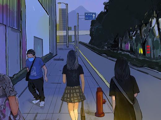 下班路上（个人主页-ZNDg3NzYyMDQ=） - 创作习作 - 站酷设计师Leoiihauwn原创素材 - 站酷ZCOOL
