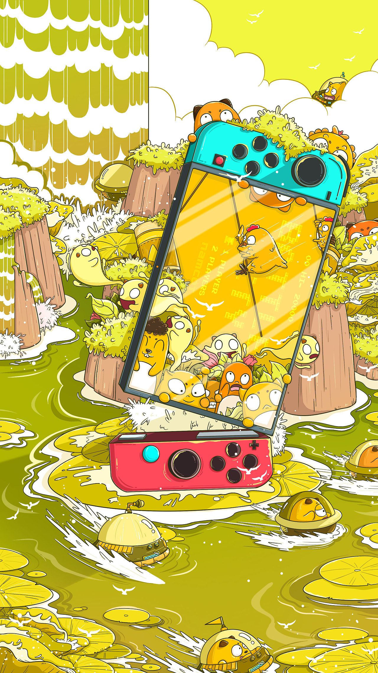 记忆中的游戏机|插画|创作习作|冻粉 - 原创作品 - 站酷 (zcool)