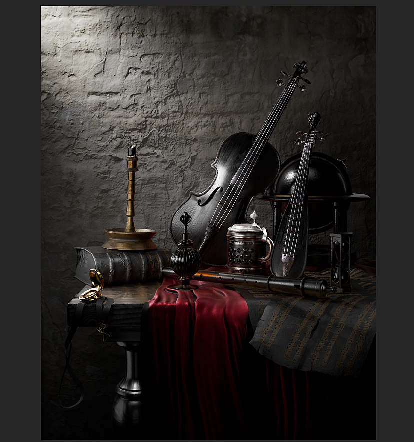 艺术静物场景3D制作