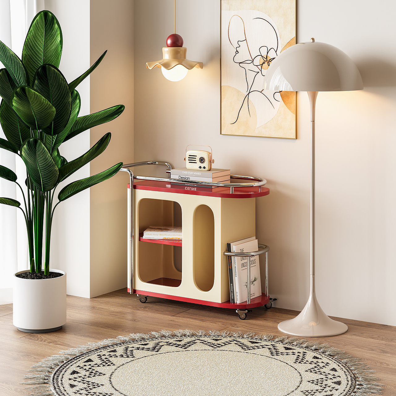 撞色边几小推车（图ZMzUxODc5Mjk2） - 生活用品 - 站酷设计师谷及家居原创素材 - 站酷ZCOOL