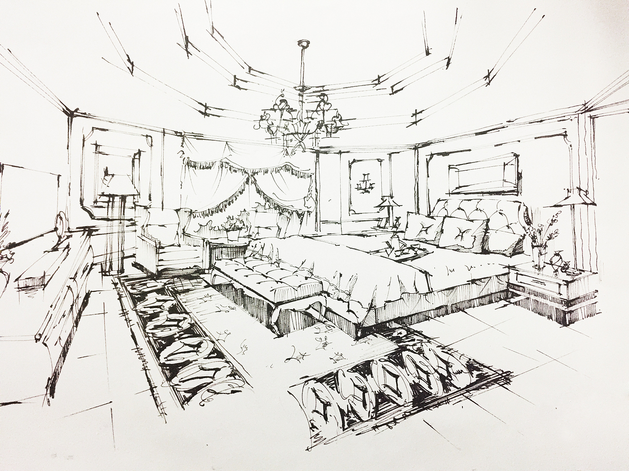 室内手绘（图ZMTYwNTM4NzQw） - 家装设计 - 站酷设计师一时苟且原创素材 - 站酷ZCOOL