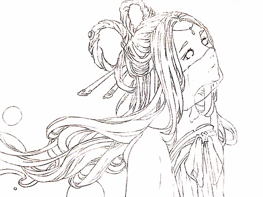 手绘-百妖集线稿