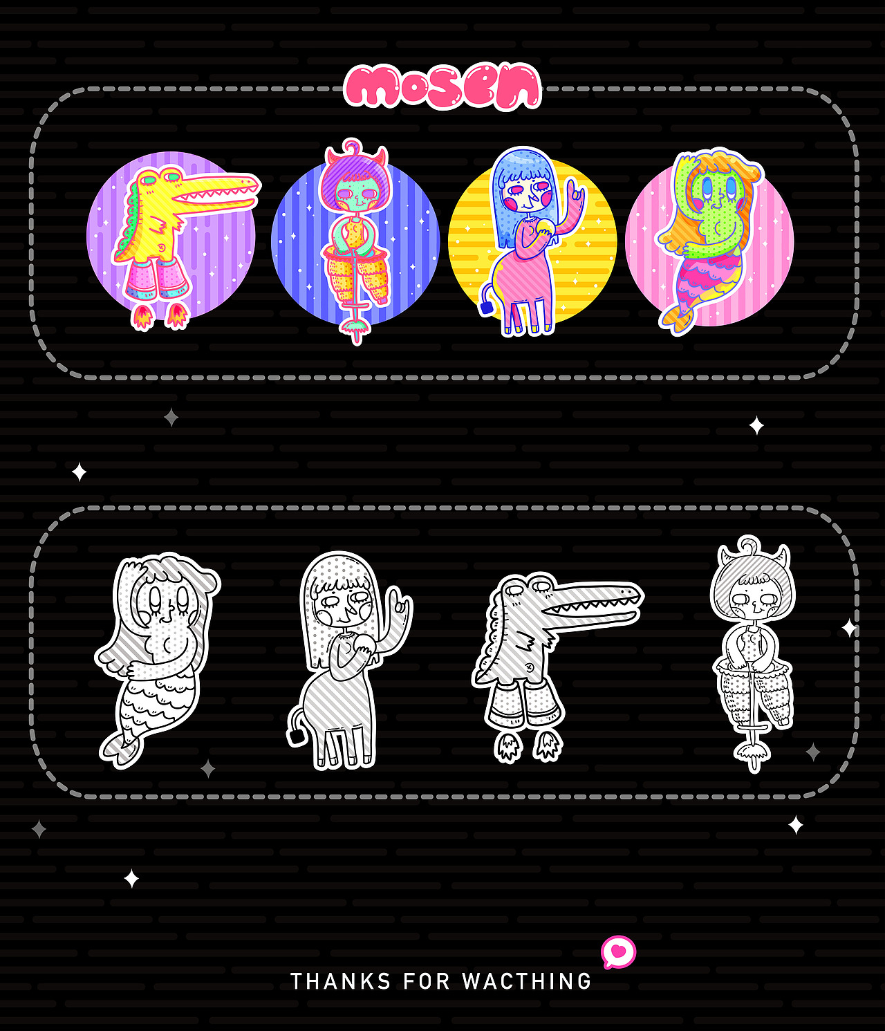 《画点有趣的》T恤插画（图ZODM0NzgyMzY=） - 商业插画 - 站酷设计师momo_mosen原创素材 - 站酷ZCOOL