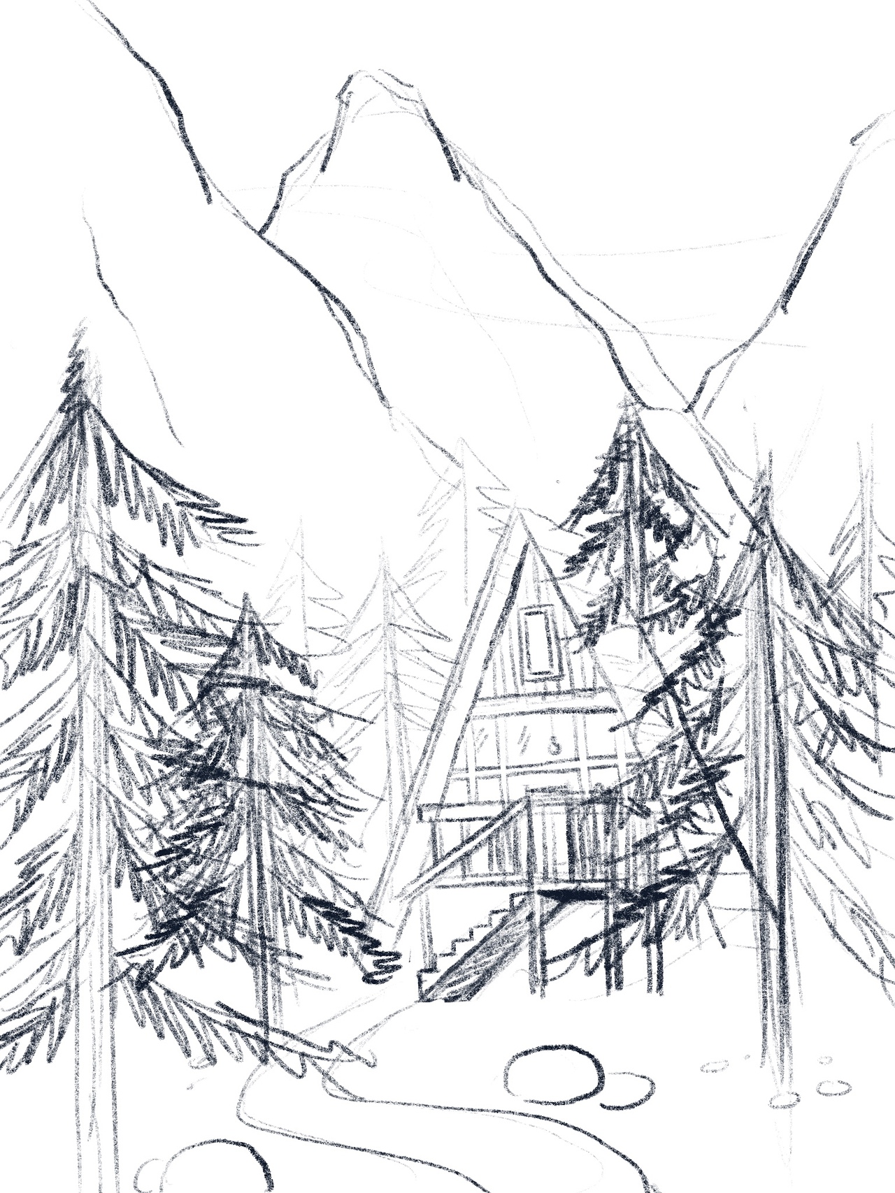 原创插画|夏之森的小木屋