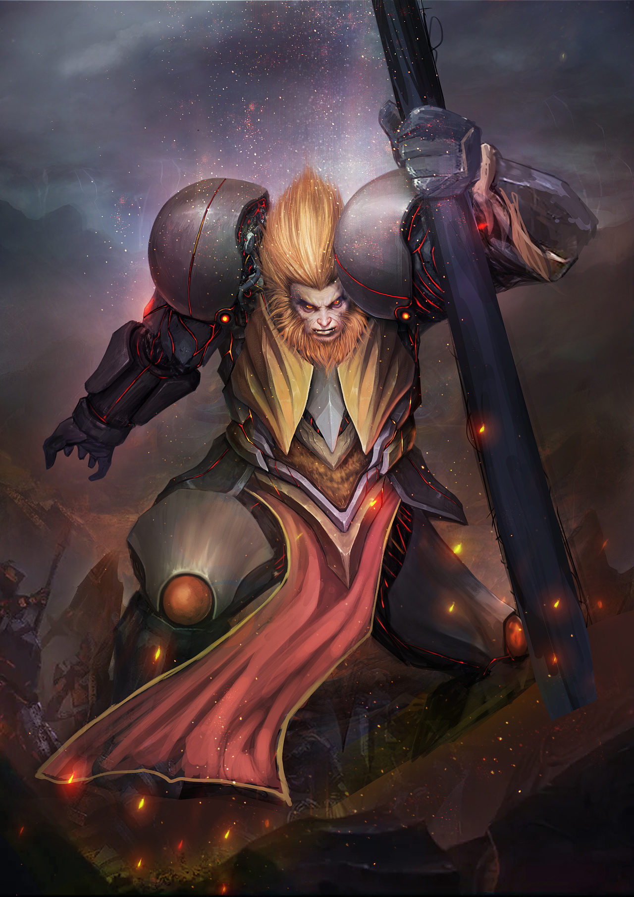 齐天大圣|插画|游戏原画|自动笔文化 - 原创作品 - 站酷 (zcool)