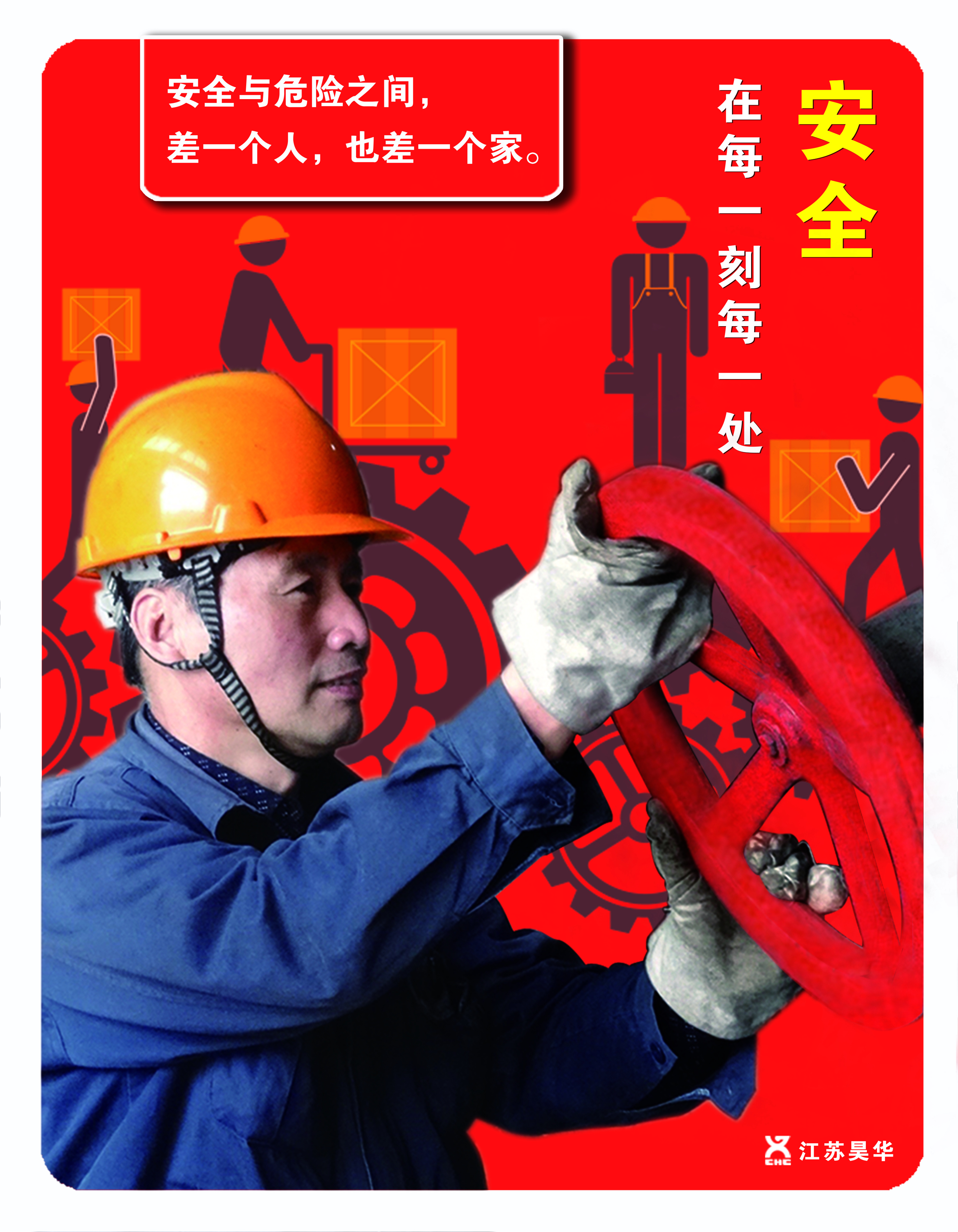 昊华化工平面展板安全海报