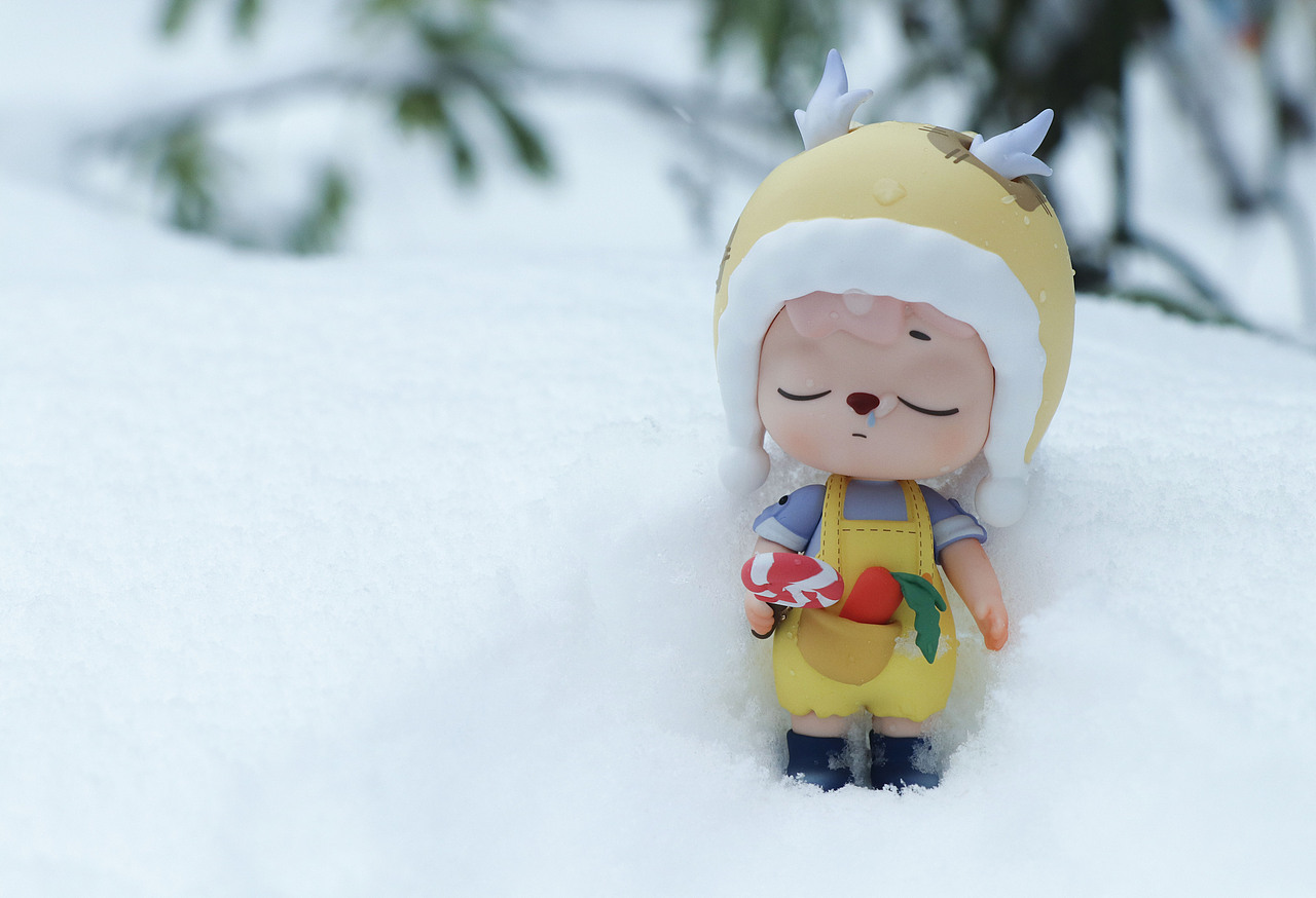 molly的一天与一禅小和尚等盲盒场景拍摄-冬日特辑