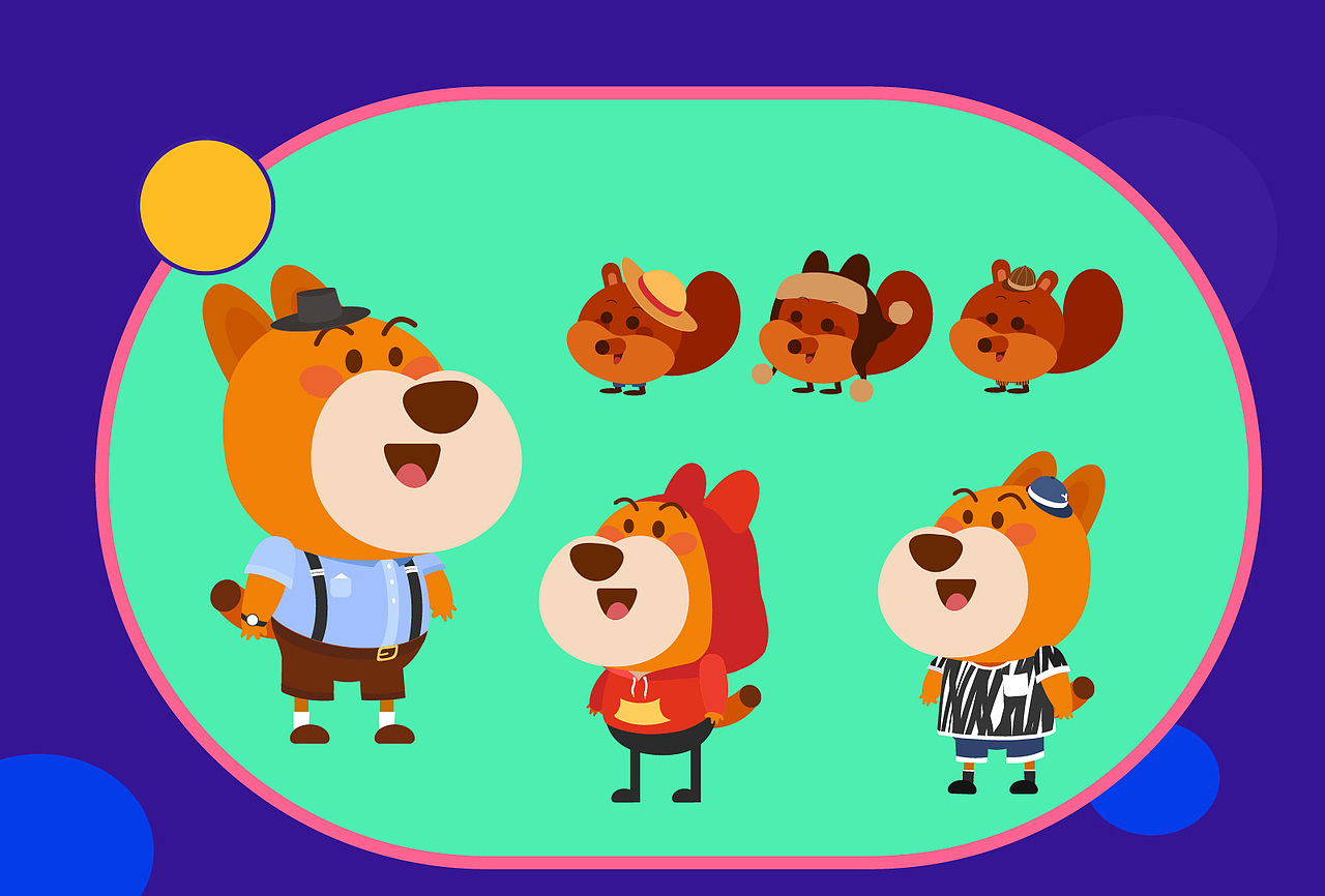 在线教育角色设计VI手册-儿童插画