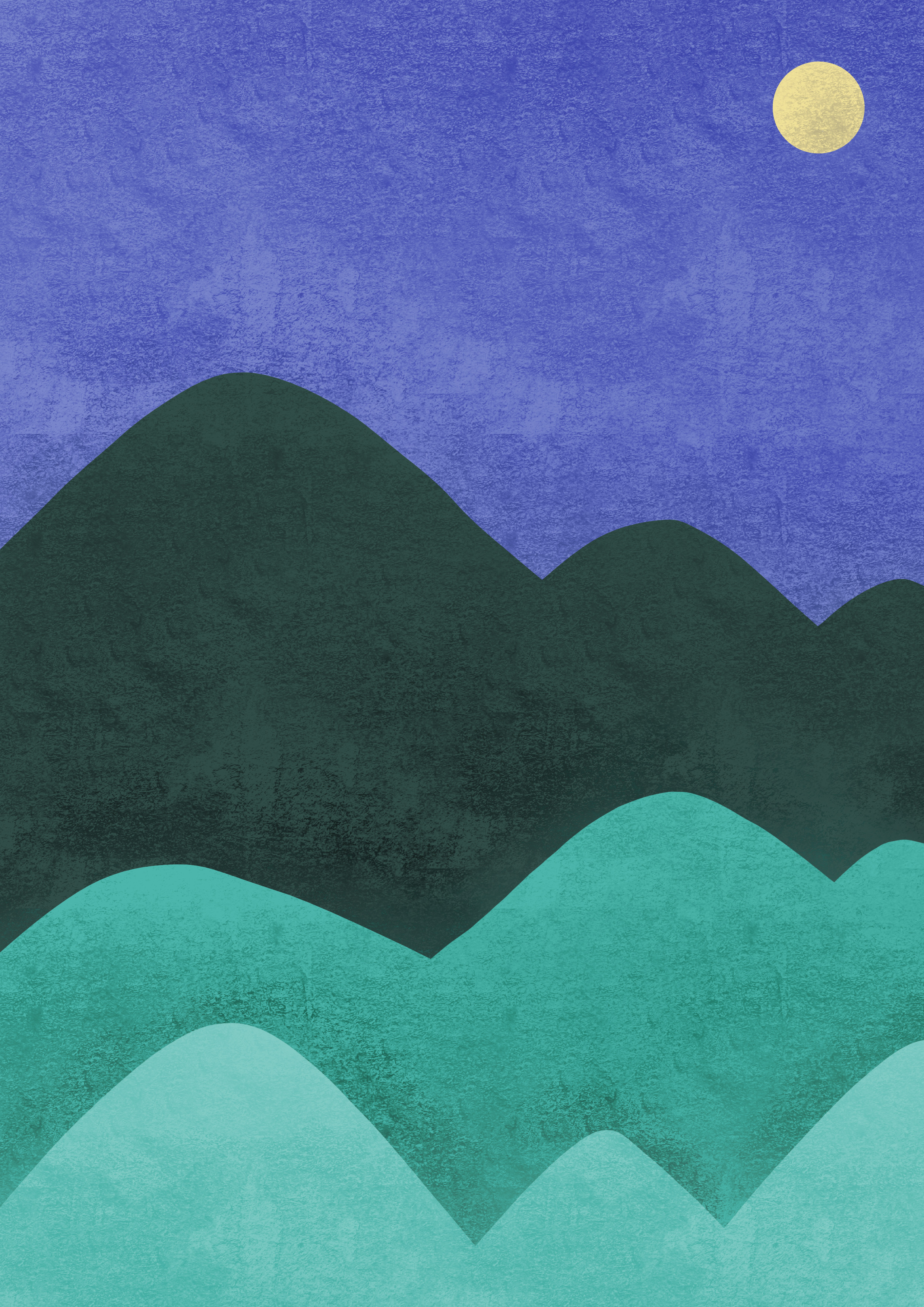 极简风风景插画