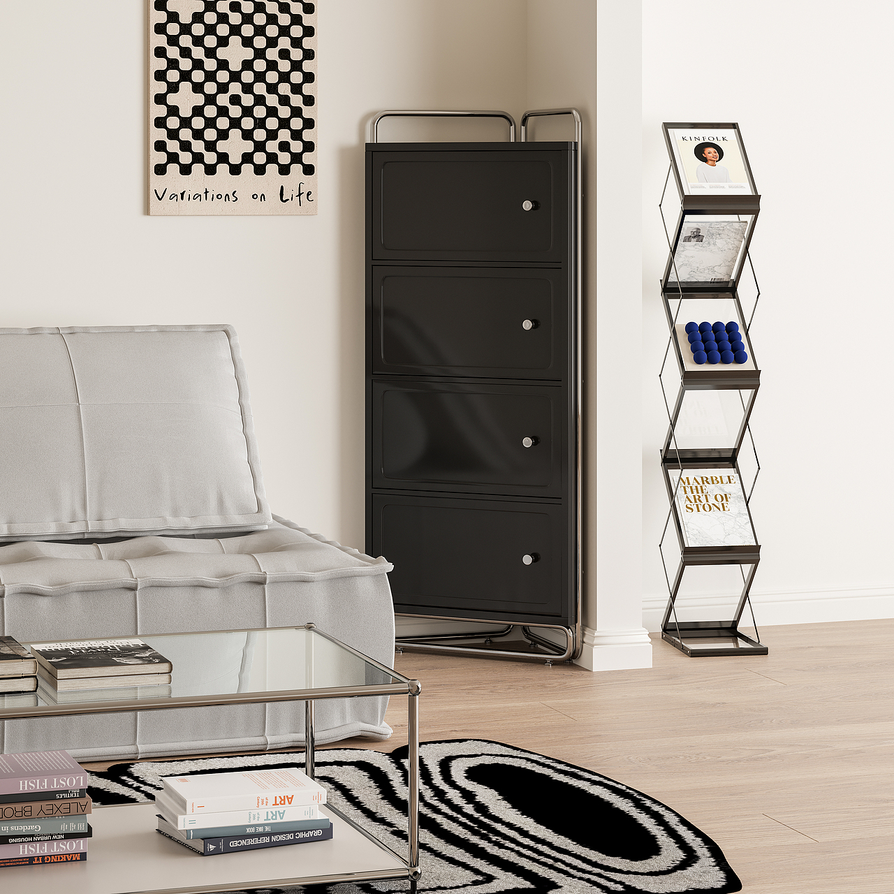 现代简约三角柜