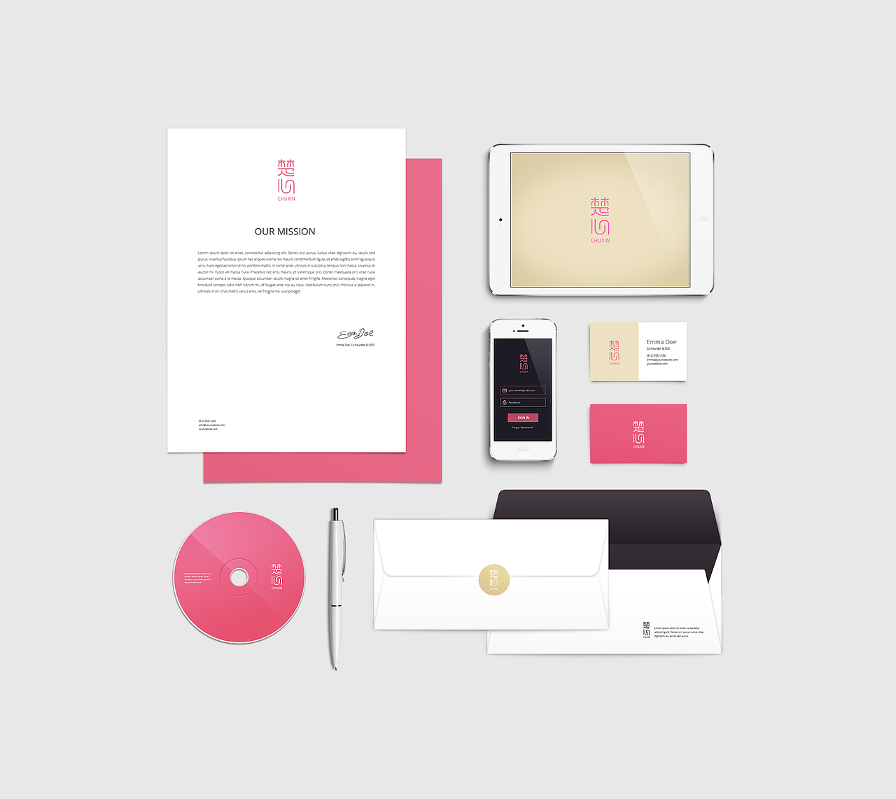 楚心品牌字体设计（图ZOTczOTA4NDA=） - 字体/字形 - 站酷设计师銭先森原创素材 - 站酷ZCOOL