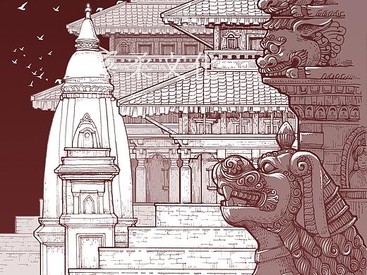 旅游杂志插画