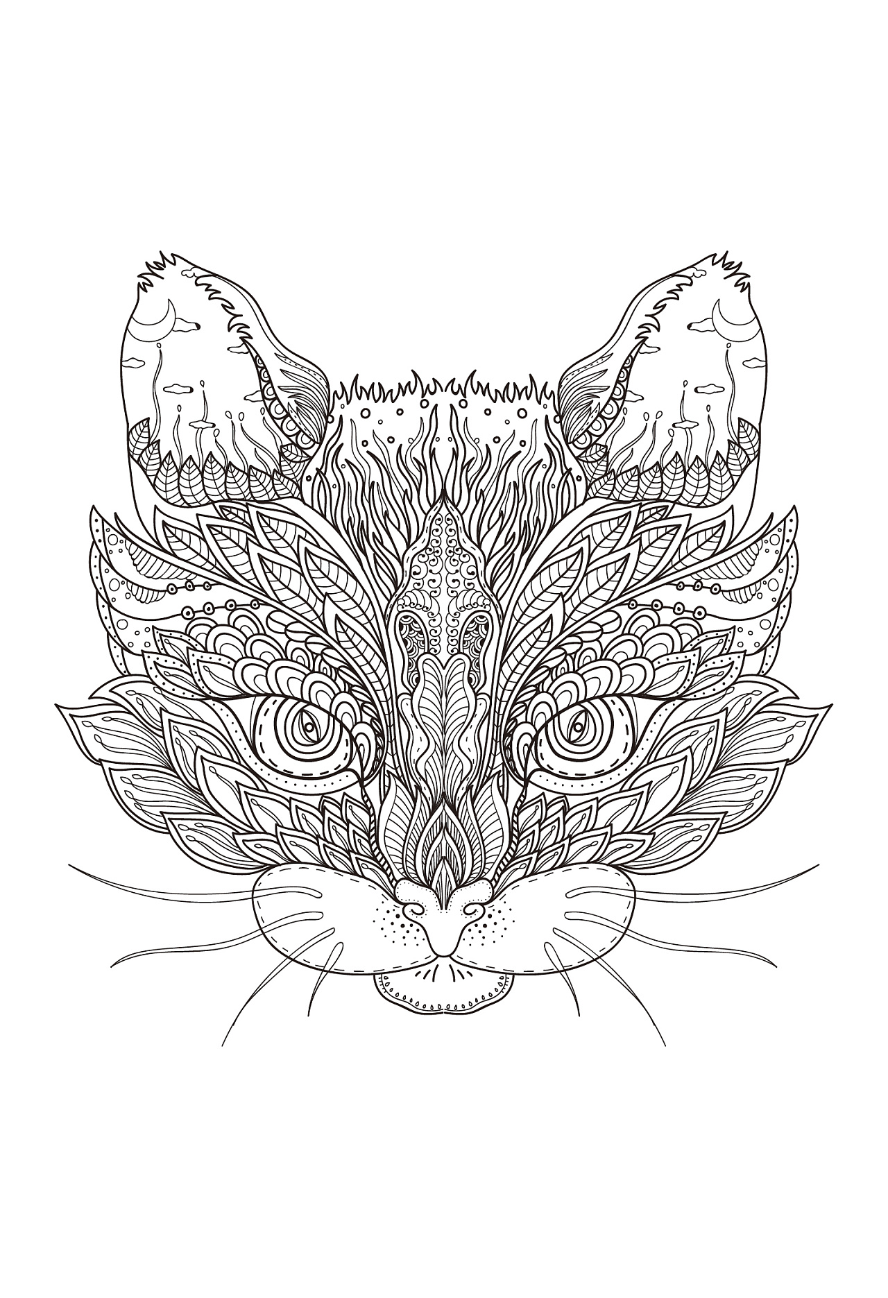 手账本黑白插图手绘