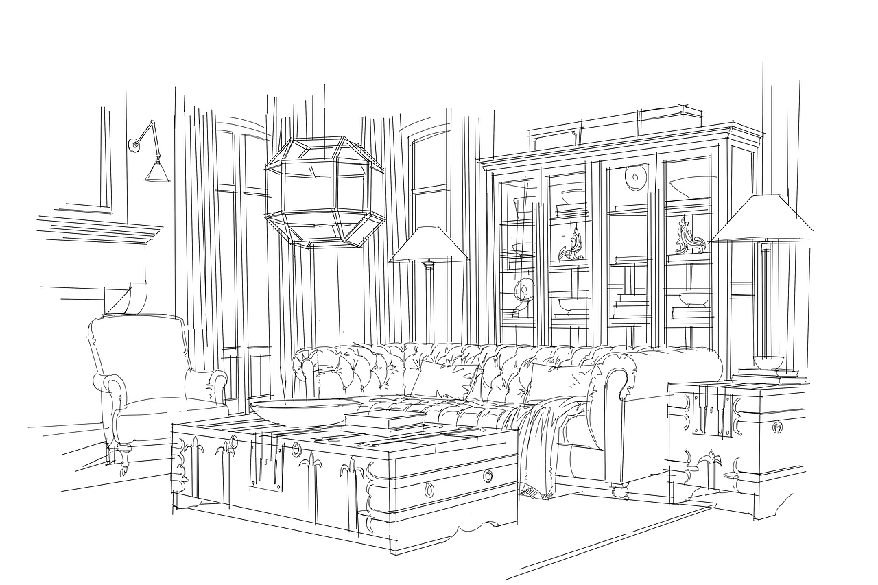 室内手绘空间步骤图上色欣赏（五）