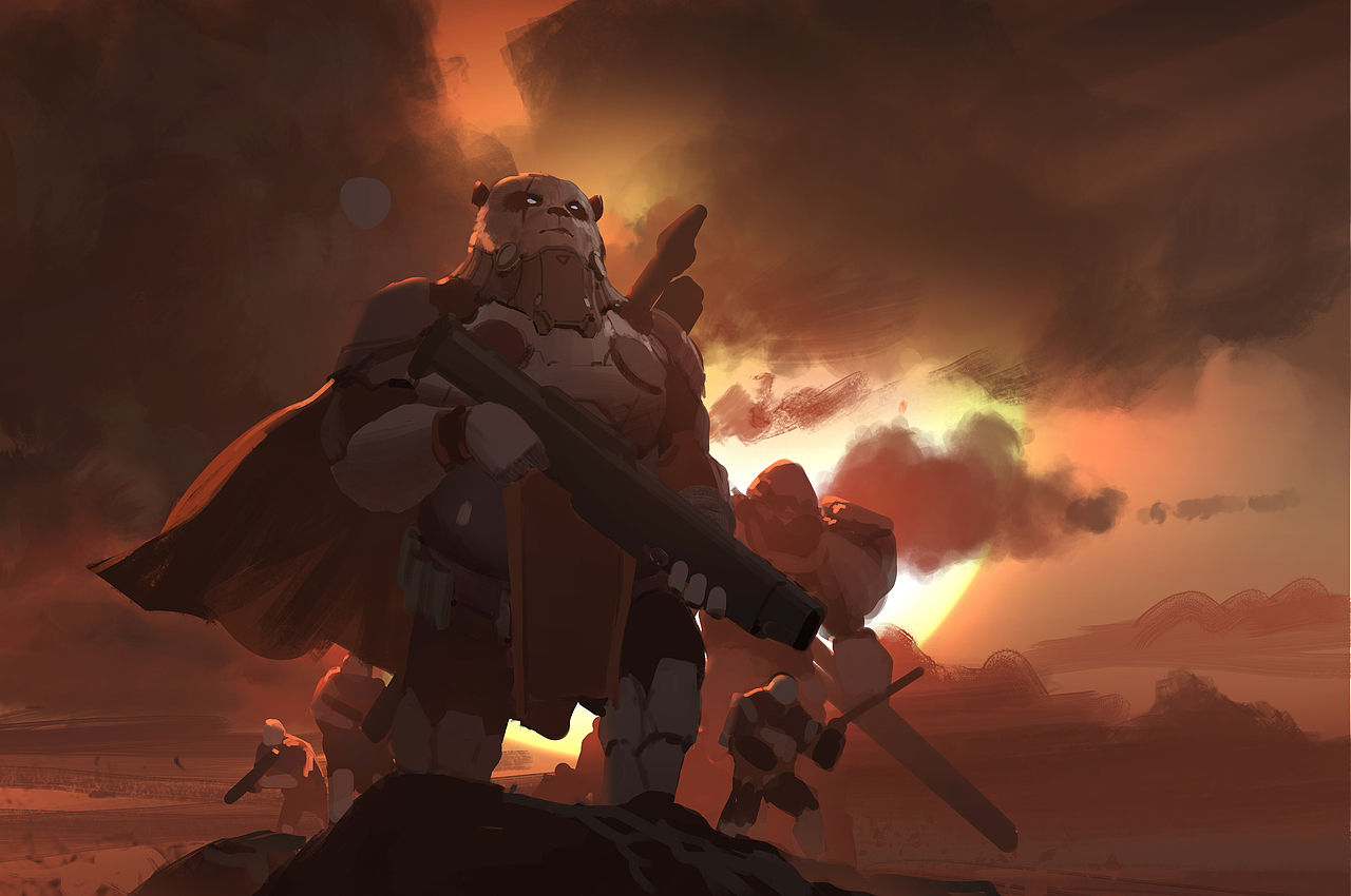 来了一只硬核熊猫（图ZMTU4MTA1NTc2） - 游戏原画 - 站酷设计师艺数绘CG原创素材 - 站酷ZCOOL