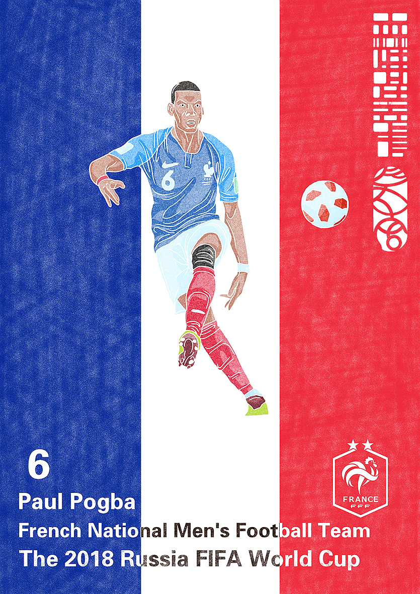 2018年世界杯绘画系列（最终章）——冠军法国加冕两星（图ZMTIxODY2MTQ0） - 商业插画 - 站酷设计师森特笑虎原创素材 - 站酷ZCOOL