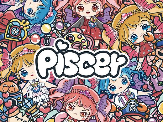 双鱼座卡通形象vi