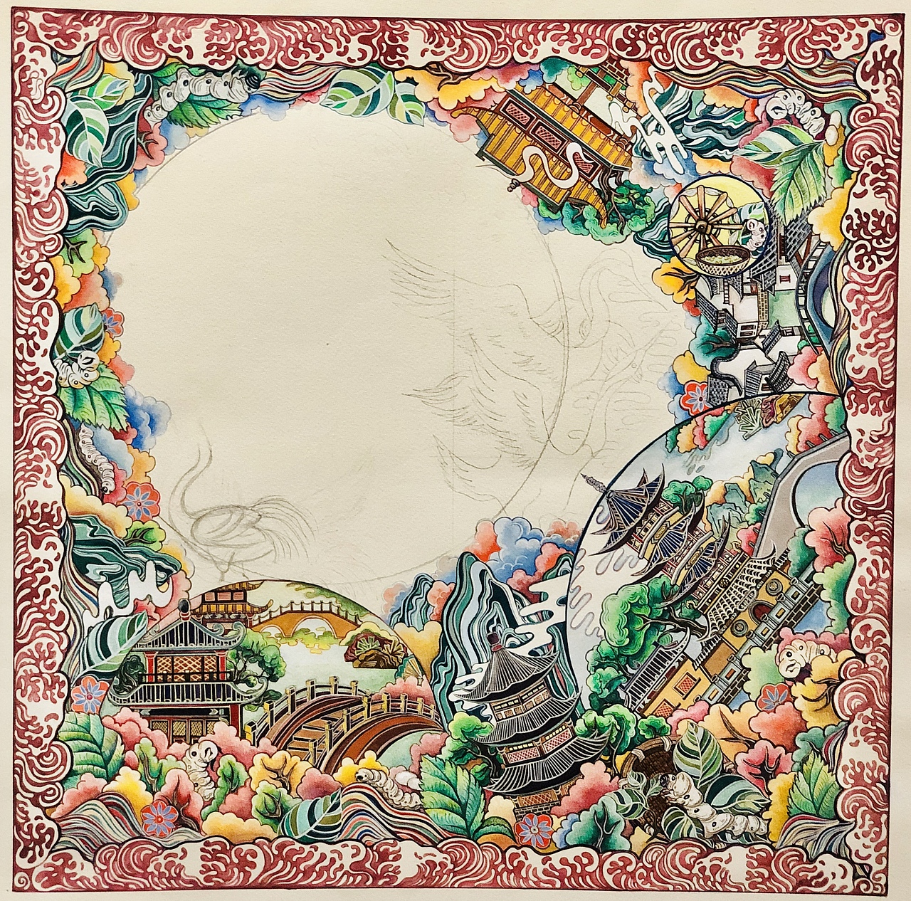 震泽印象（图ZMTQ2OTE1MzI0） - 商业插画 - 站酷设计师南十八原创素材 - 站酷ZCOOL