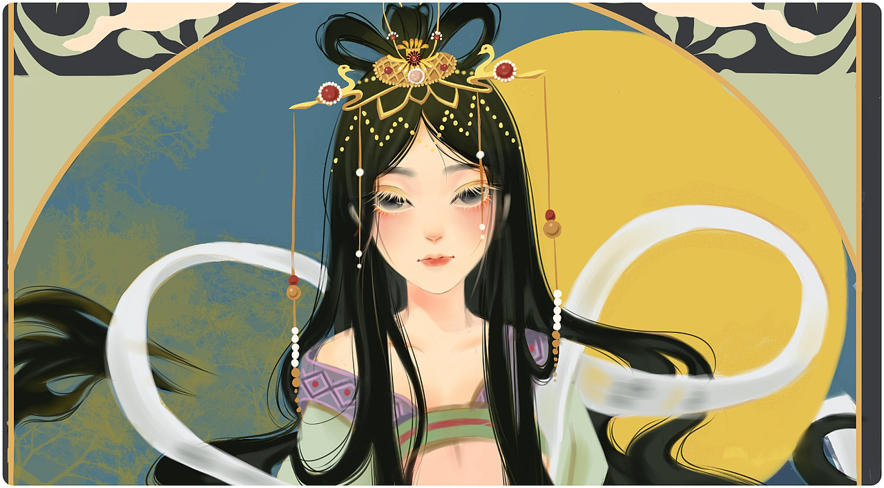 嫦娥小姐（图ZMTYyODQ5Mzcy） - 商业插画 - 站酷设计师shenyuli啊原创素材 - 站酷ZCOOL