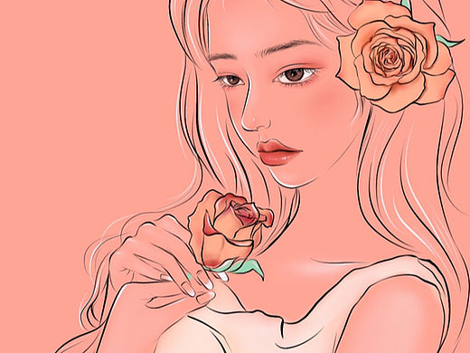 线描插画人物