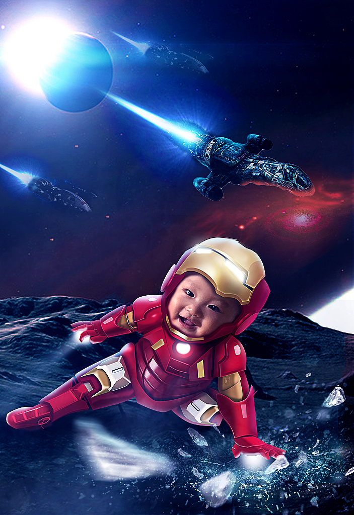 给儿子做了张钢铁侠海报（图ZNTkyMTQzNTY=） - 海报 - 站酷设计师元龙_HZY原创素材 - 站酷ZCOOL