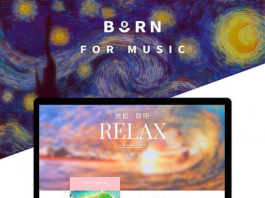BORN FOR MUSIC音乐官网设计~（个人主页-ZMjQ3Nzg3MzY=） - 游戏/娱乐 - 站酷设计师秋山寻野原创素材 - 站酷ZCOOL