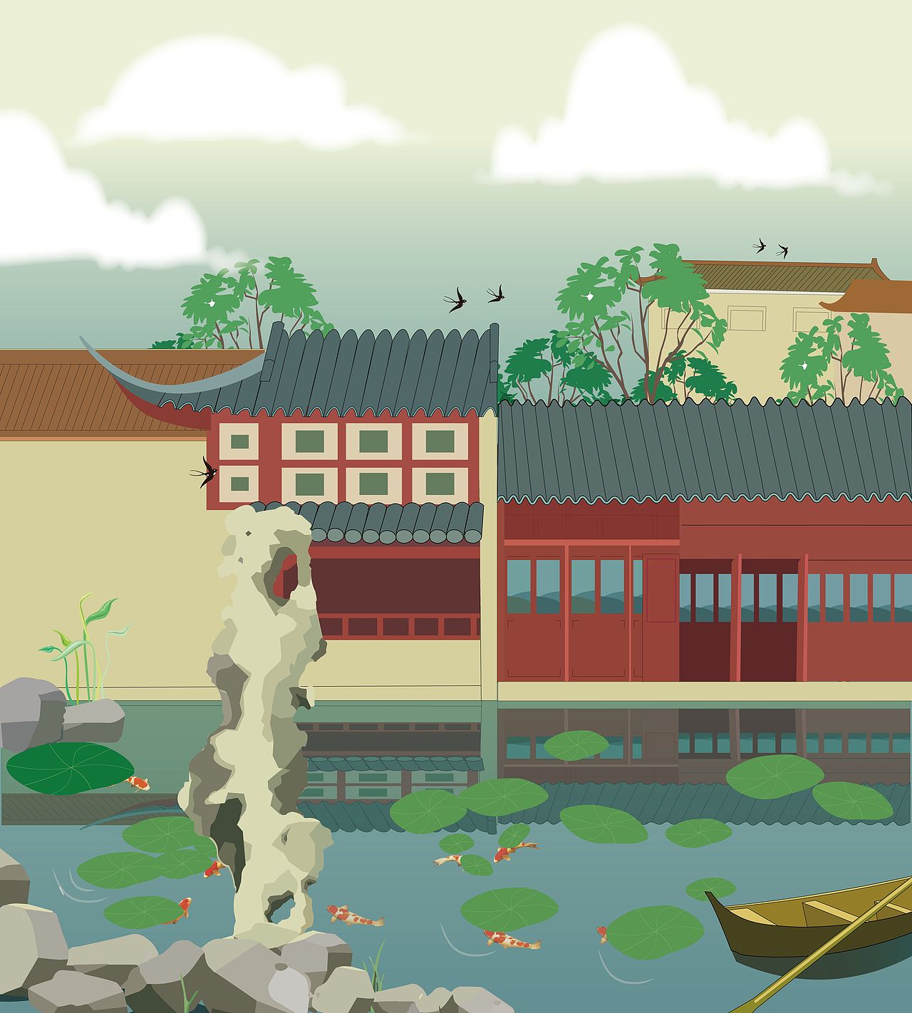 留园（图ZMTc5NTUwODQ0） - 商业插画 - 站酷设计师回忆的人啊原创素材 - 站酷ZCOOL