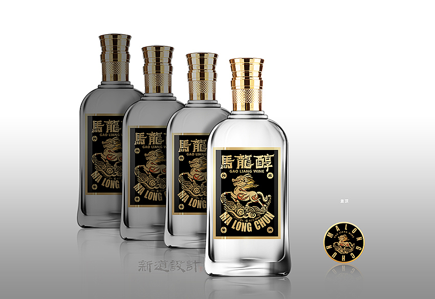 马龙醇白酒包装设计 新道设计天则创意 龙马精神包装（图ZMjExNDQ5NTUy） - 包装 - 站酷设计师新道设计原创素材 - 站酷ZCOOL