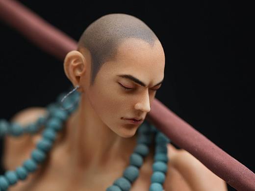 治愈系古风翻糖人偶作品<武僧> 
