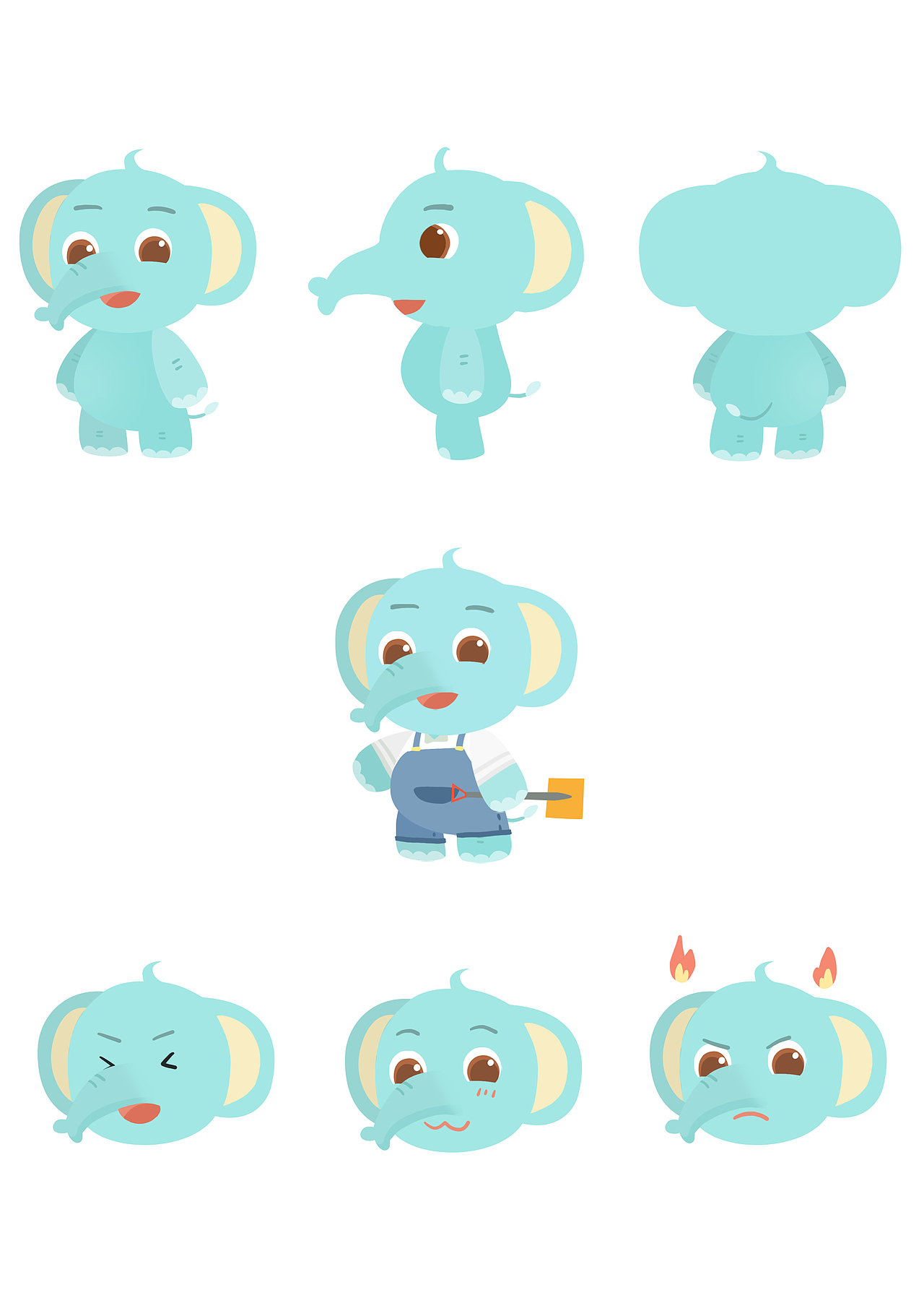 『试稿』儿童英语扁平风插画