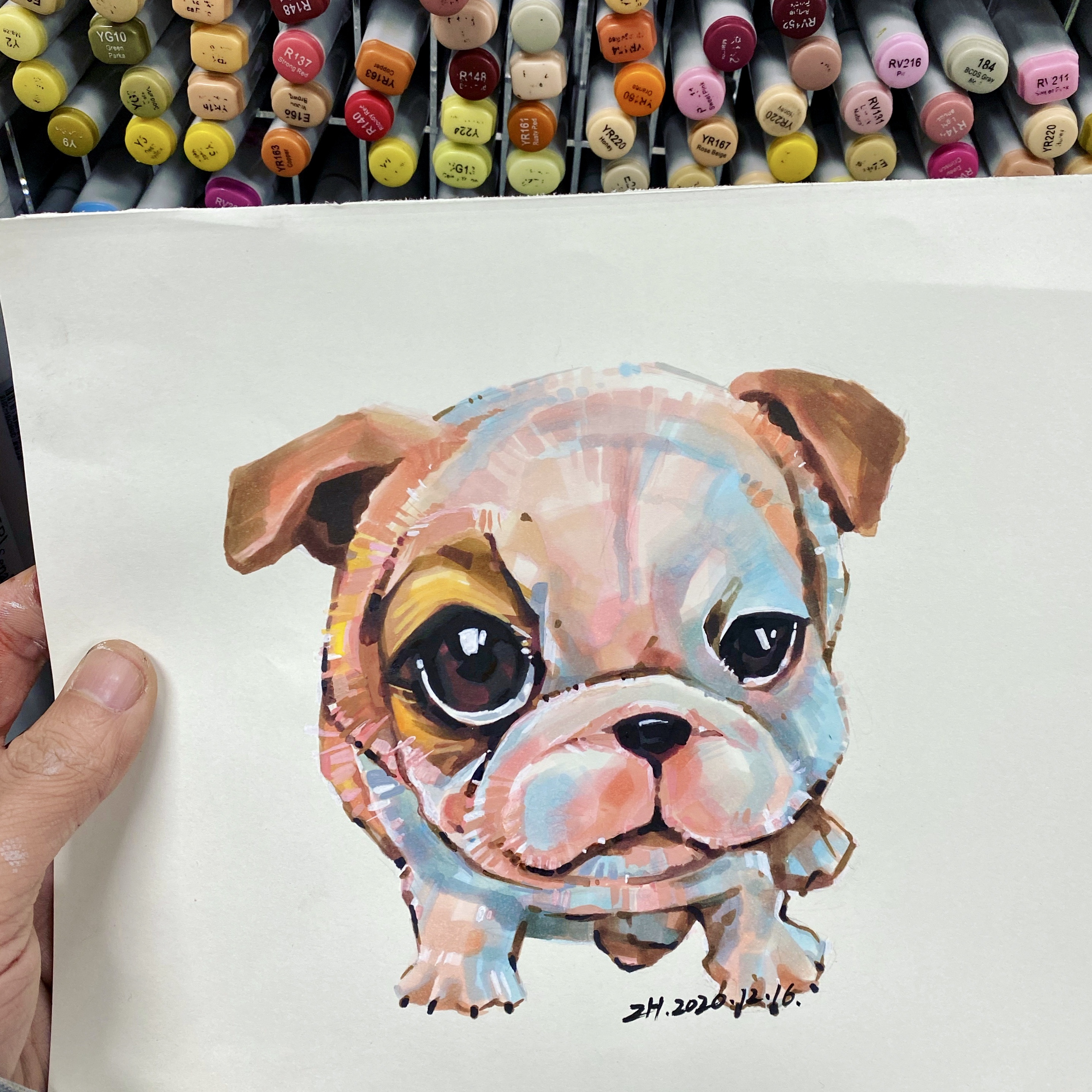 十二月的马克笔手绘