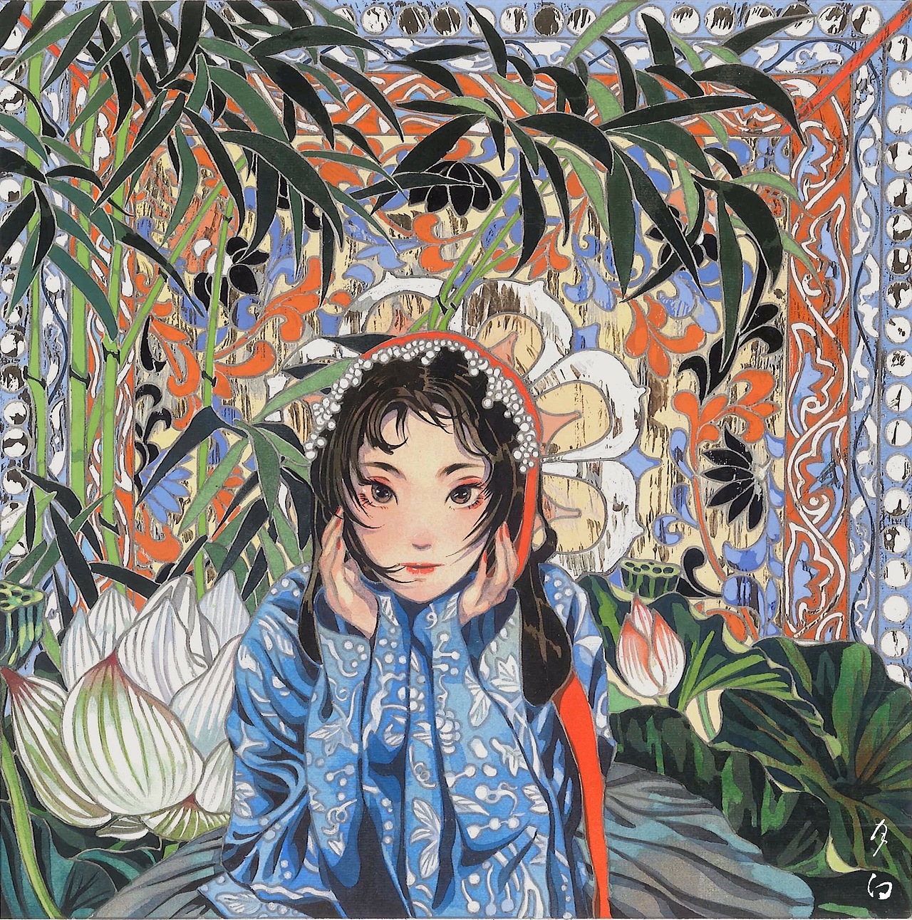 敦煌藻井6（图ZMjE5NjIxNDIw） - 商业插画 - 站酷设计师找不到地址的月白原创素材 - 站酷ZCOOL