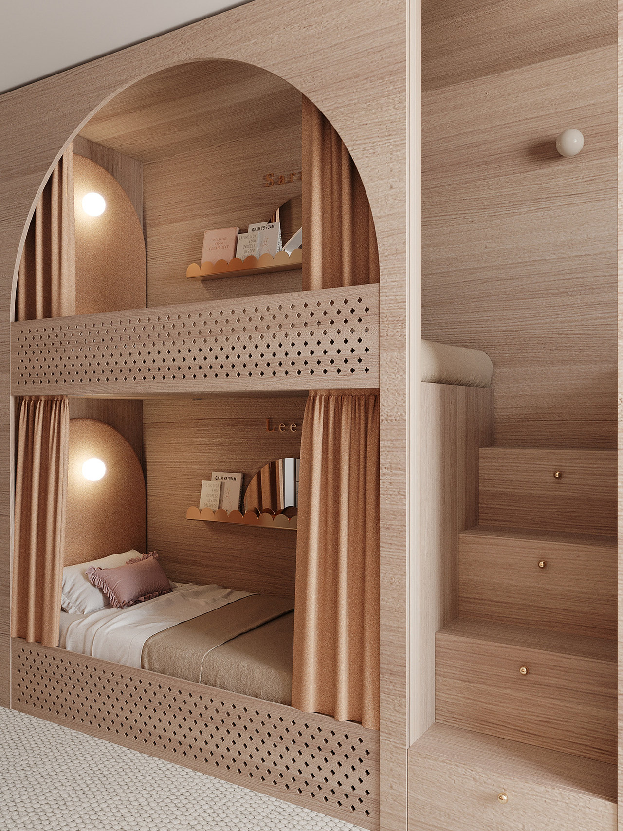 这样的儿童房太酷了,学习睡觉全解决|空间|家装设计|夏九l_临摹作品