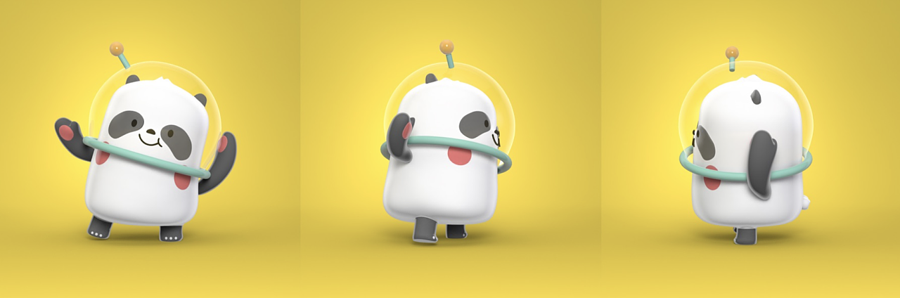 咪咕熊猫家族ip群像形象设计