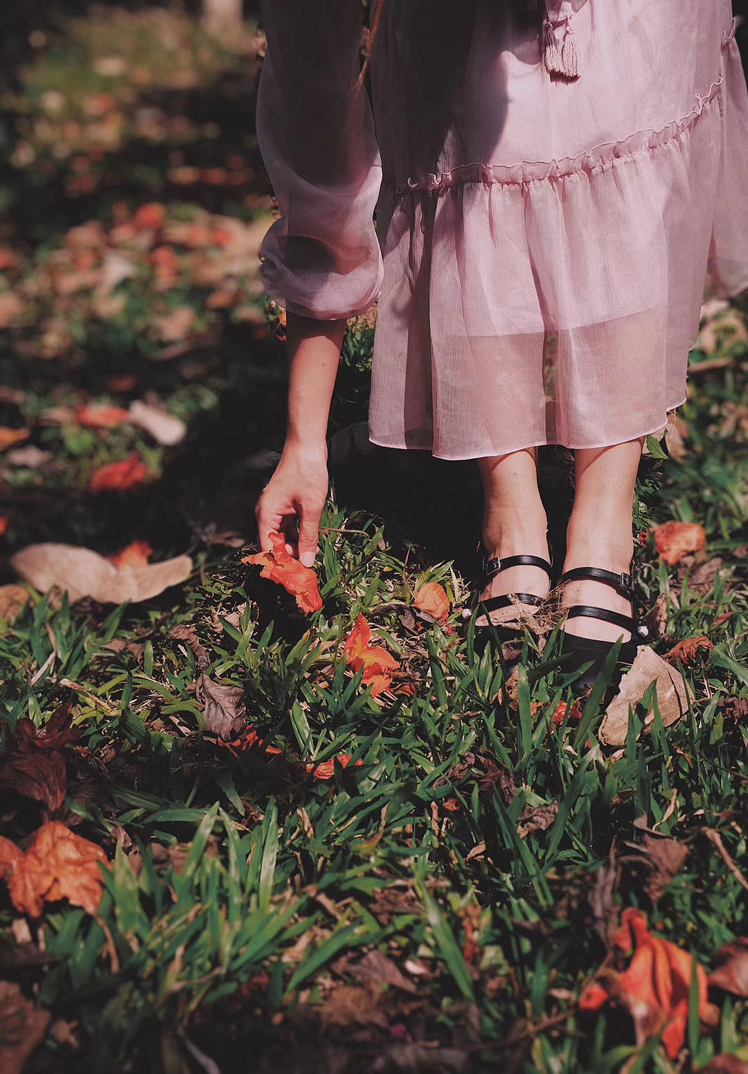 用三脚架给自己拍的照