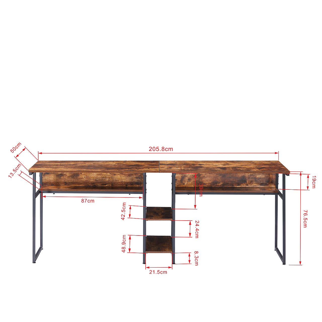 家具摄影,商业拍摄,办公用双人电脑桌现场拍摄图
