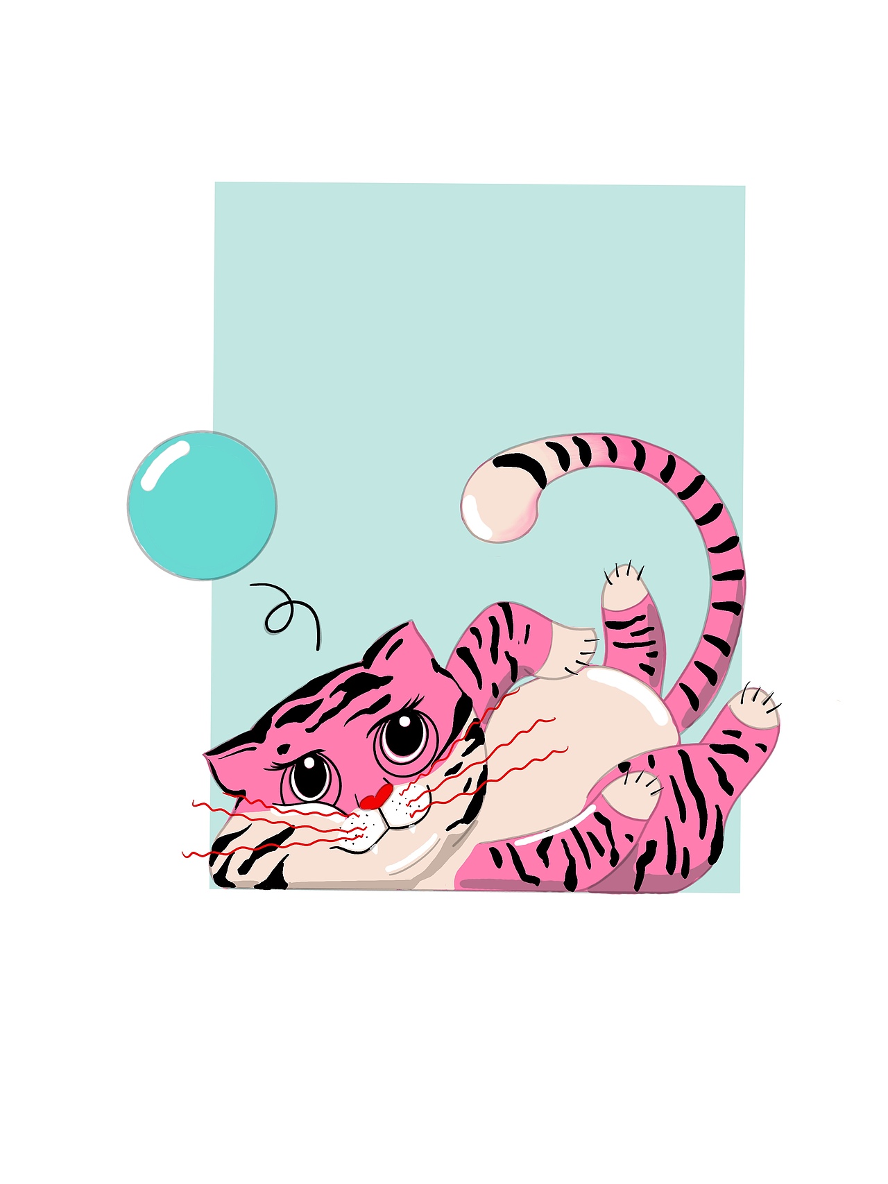 IPADprocreate 虎年（图ZMjgzODMyNzUy） - 商业插画 - 站酷设计师ShaunEnsor原创素材 - 站酷ZCOOL