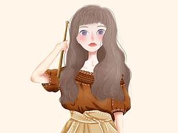 插画少女