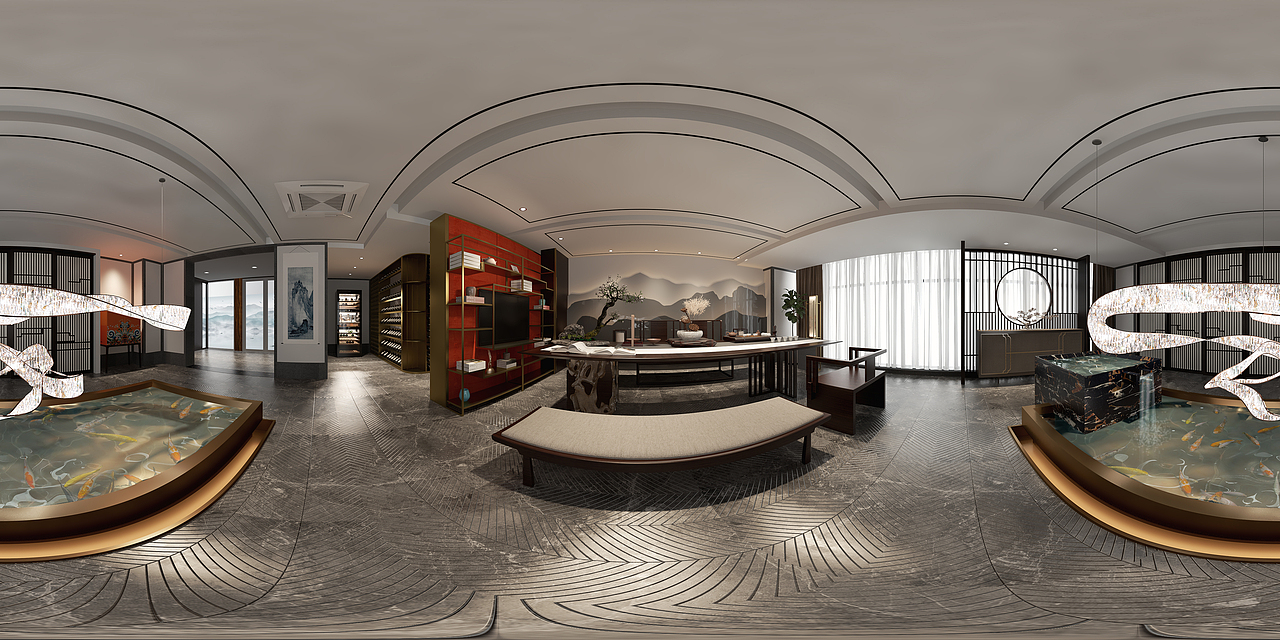 新中式全景（图ZOTUzNDM3OTI=） - 建筑/空间 - 站酷设计师璞者印象原创素材 - 站酷ZCOOL