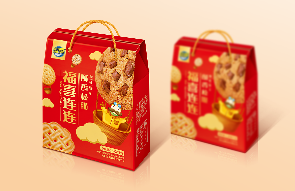 福喜连连—酥性饼干（图ZMTg4NjQ3Nzcy） - 包装 - 站酷设计师懒猫会设计原创素材 - 站酷ZCOOL