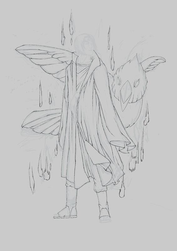 宇智波鼬中国风同人语插画