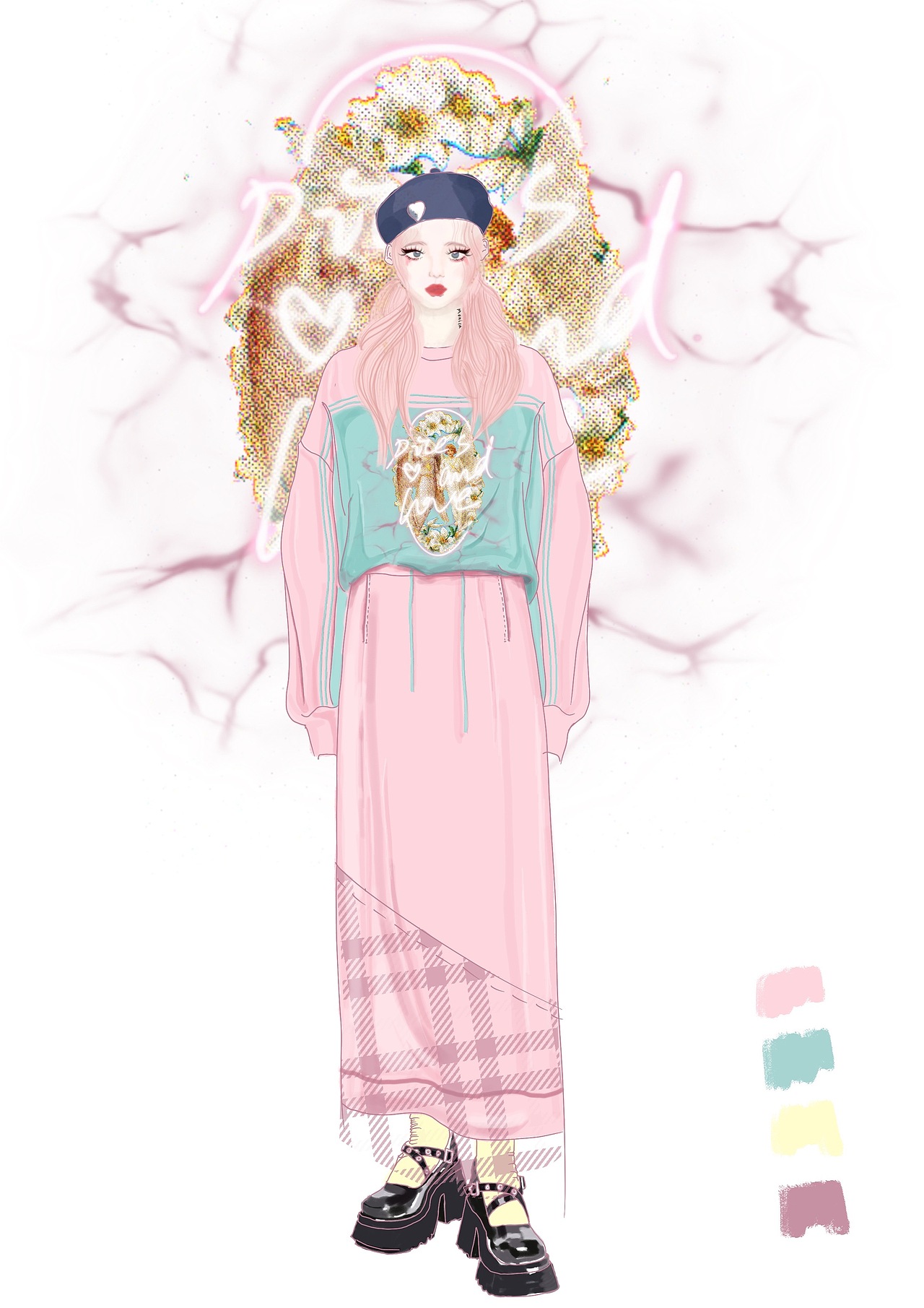 女装时装画手绘练习（图ZMzM2MDU1ODky） - 休闲/流行服饰 - 站酷设计师MonicaChan07原创素材 - 站酷ZCOOL