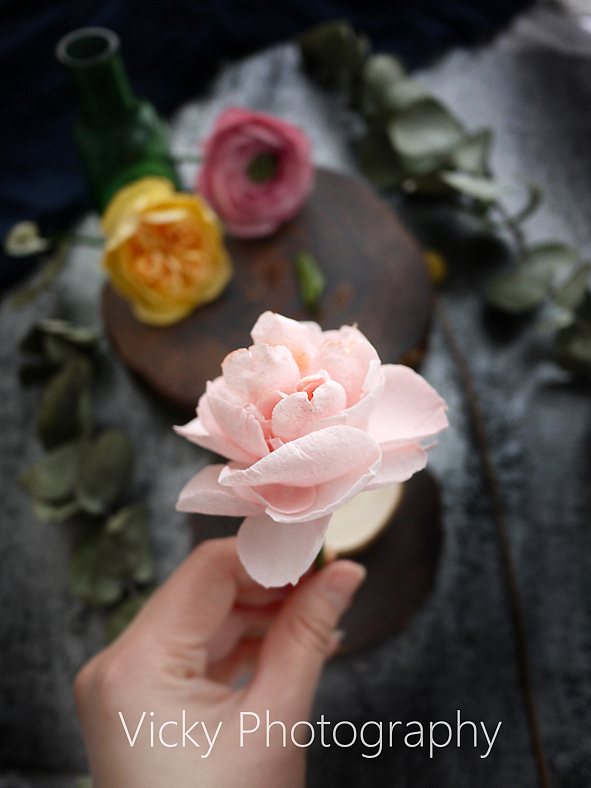 糯米纸花可以吃的花花没有制作工具徒手做的